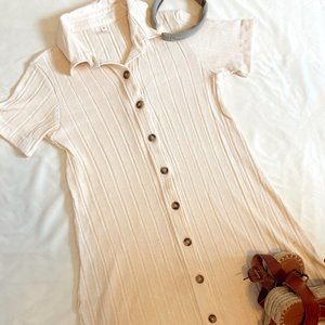 Medium Cream Mid-Length Dress